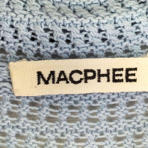 マカフィー MACPHEE クロシェットコンビ シャツカーディガン レディース S