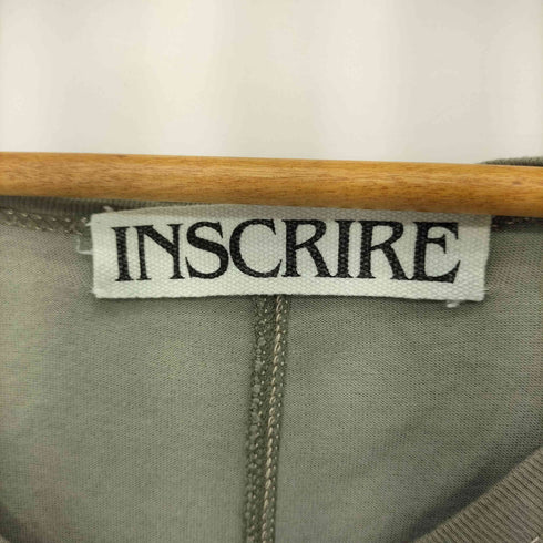 アンスクリア INSCRIRE フットボールTシャツ Vネック オリーブ Tシャツ カットソー レディース