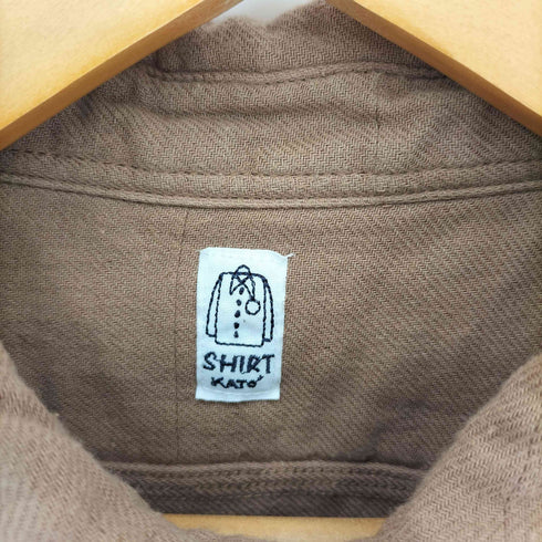 カトー KATO ネコ目 ボタン フラップポケット 長袖シャツ メンズ XL