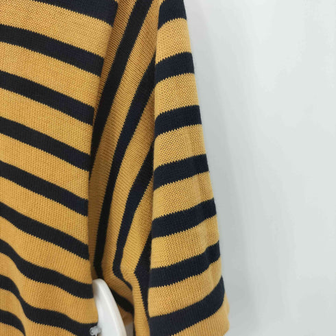 MAISON FLANEUR ボーダー柄 ニット半袖 ワンピース レディース 48