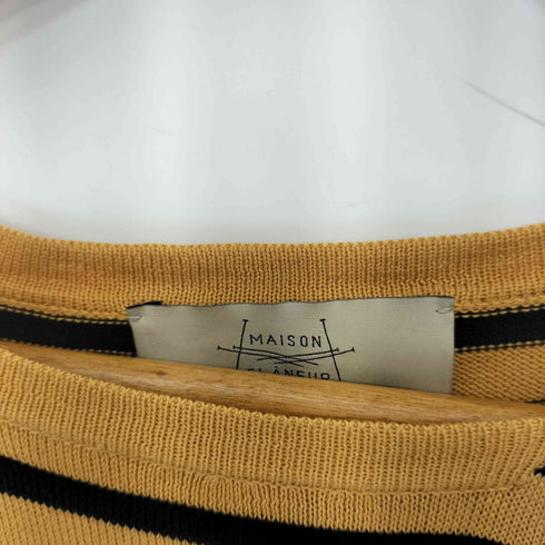 MAISON FLANEUR ボーダー柄 ニット半袖 ワンピース レディース 48