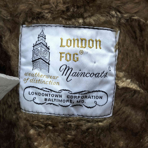 ロンドンフォグ LONDON FOG 70-80s 英国製 maincoats ボア ライナー付き 比翼 ステンカラー コート バルマカーン コート メンズ EUR:44