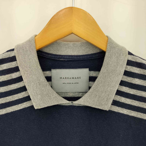 マーカウェア markaware ボーダー柄 半袖ポロシャツ メンズ 2