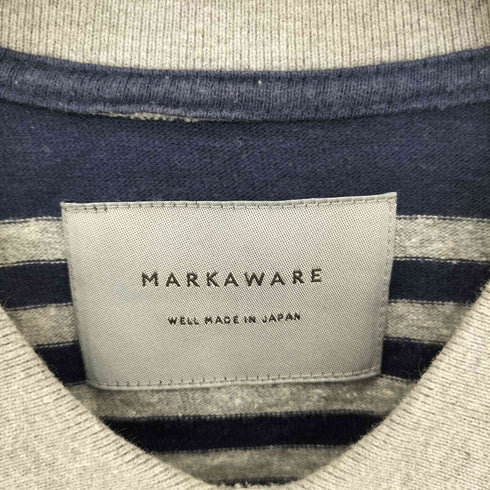 マーカウェア markaware ボーダー柄 半袖ポロシャツ メンズ 2
