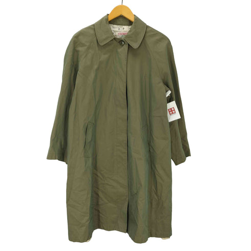cacharel junior キャシャレル 裏地 総柄 比翼 玉虫 タマムシ ステンカラーコート レディース import:M