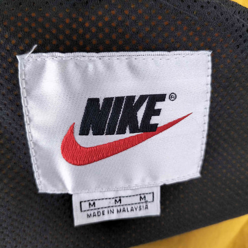 ナイキ NIKE 銀タグ スウッシュロゴ 裾ドローコード 裏地メッシュ ナイロン フーディジャケット メンズ import:M