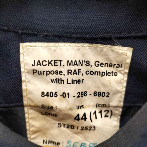General Purpose RAF complete イギリス軍 チンストラップ ユーティリティー ジップアップ ジャケット メンズ UK:44