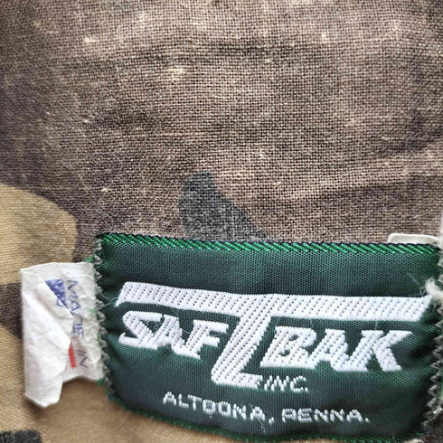 SAFTBAK 80-90S USA製 ウッドランドカモ 迷彩柄 ハンティング シャツ ジャケット メンズ
