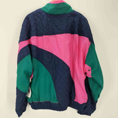 SATURDAYS スイッチング マルチカラー キルティング ナイロン ジップアップ ジャケット メンズ import:XL