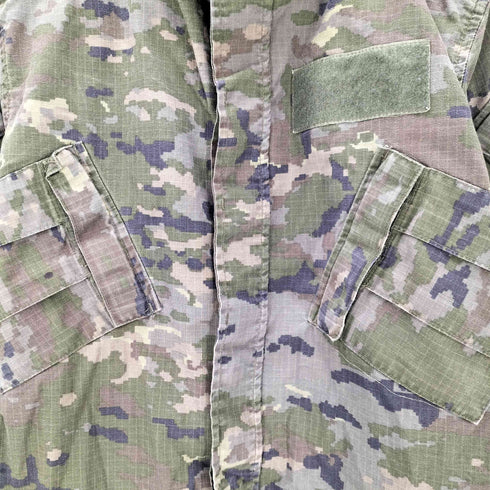 00S スペイン軍 ユーロ デジタルカモ 迷彩柄 リップストップ ミリタリー フィールド ジャケット 斜め ポケット メンズ
