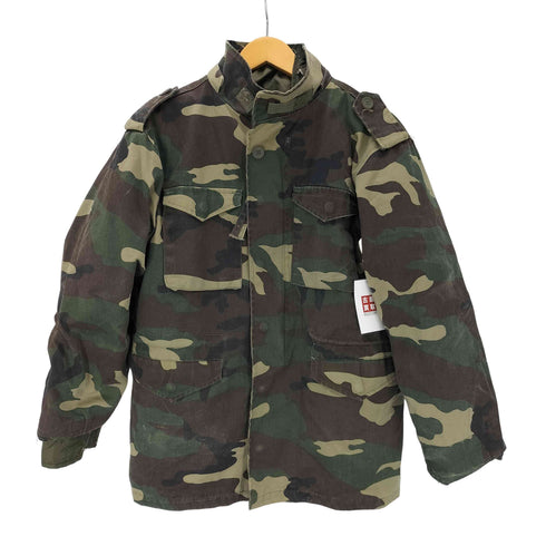 NECS SPORTWEAR 韓国製 FIELD COAT キルティングライナー付き ウッドランドカモ 迷彩柄 M-65 型 フィールド ミリタリー ジャケット メンズ import:S