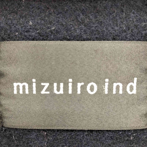 ミズイロインド mizuiro ind Aライン トグルボタン デザイン ウールル メルトン フーデッド ダッフル コート レディース