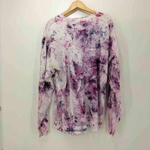 フルーツオブザルーム FRUIT OF THE LOOM L/S ペイント総柄プリントTシャツ メンズ 2xl