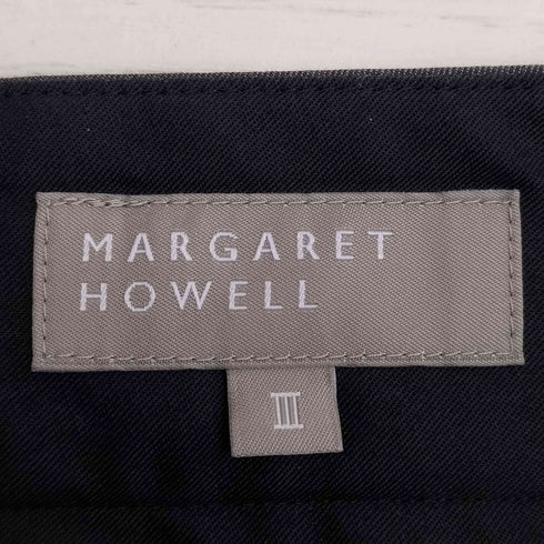 マーガレットハウエル MARGARET HOWELL 2タック センタープレスワイドスラックス レディース III