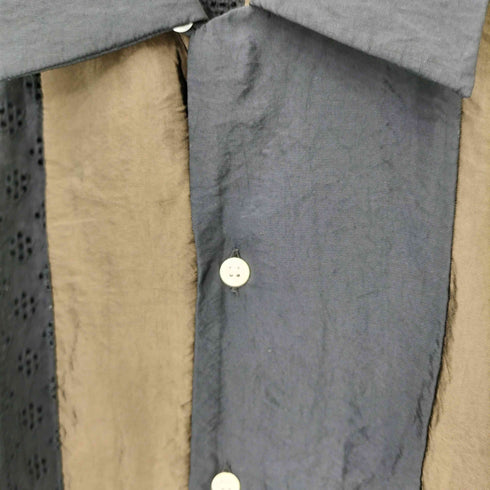 ノーマティーディー NOMA t.d. Stripe Patchwork Shirt パッチワークシャツ メンズ JPN:1