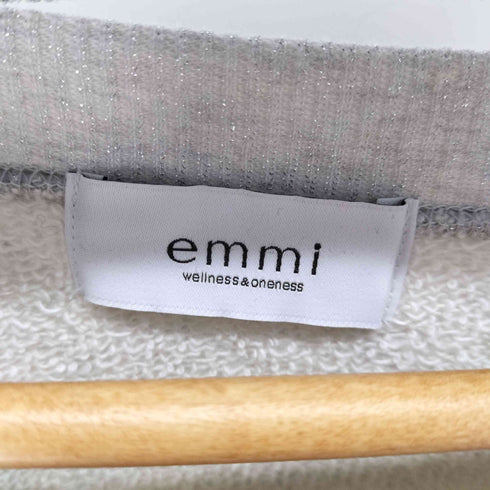 エミ emmi 25SS ラメ裏毛ワイドネックプルオーバー レディース FREE