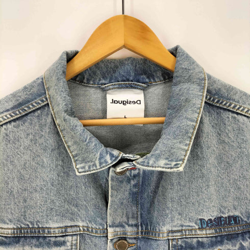 デシグアル Desigual 刺繍 デニムトラッカージャケット メンズ import:L