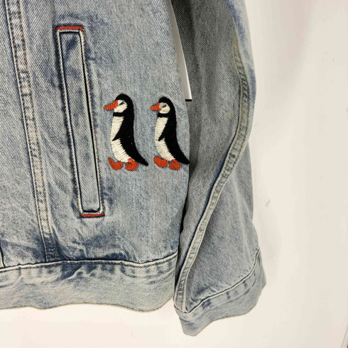 デシグアル Desigual 刺繍 デニムトラッカージャケット メンズ import:L