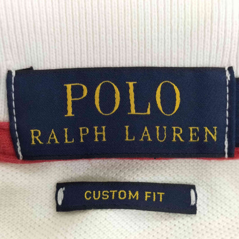 ポロバイラルフローレン Polo by RALPH LAUREN CUSTOM FIT ビッグポニー刺繍 USA OPEN65 星条旗 鹿の子ポロシャツ メンズ JPN:S