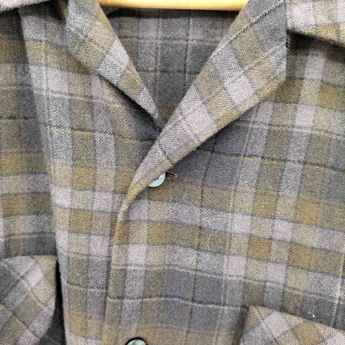 ペンドルトン PENDLETON 50s ウール 開襟 ネルチェックシャツ メンズ import:L