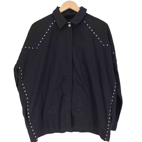 ザラ ZARA スタッズ ディティール デザイン 比翼 スナップボタン デニム ジャケット レディース import:M