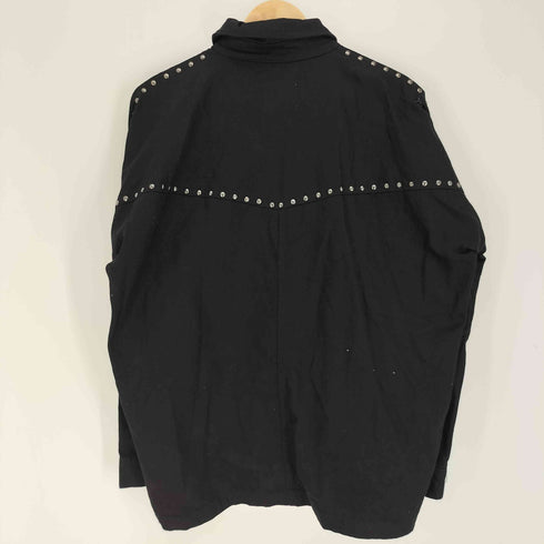 ザラ ZARA スタッズ ディティール デザイン 比翼 スナップボタン デニム ジャケット レディース import:M