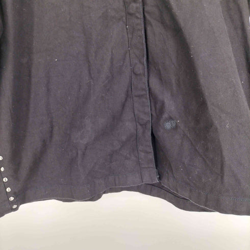 ザラ ZARA スタッズ ディティール デザイン 比翼 スナップボタン デニム ジャケット レディース import:M