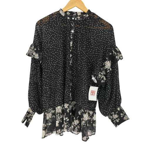 ローズバッド ROSE BUD カットジャカードブラウス レディース