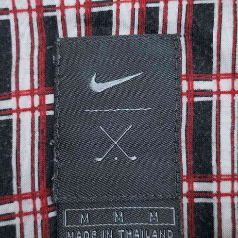 ナイキゴルフ NIKE GOLF 90-00s スウォッシュ刺繍 総柄 ポロシャツ メンズ M