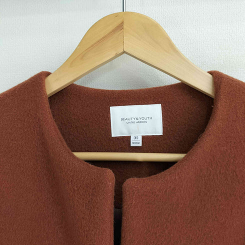 ビューティーアンドユースユナイテッドアローズ BEAUTY & YOUTH UNITED ARROWS 18AW アルパカシャギーノーカラーベルトコート レディース