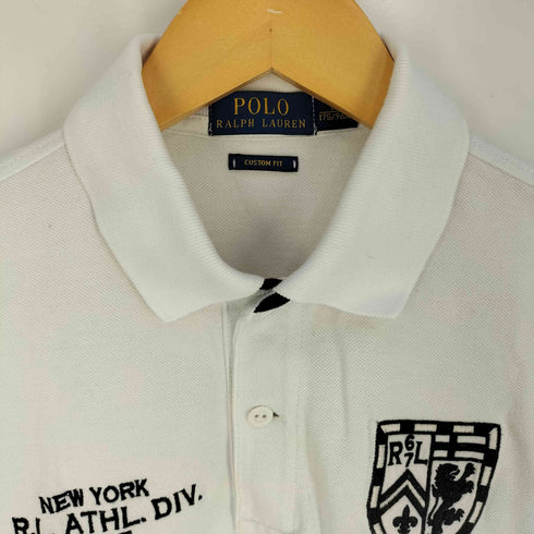 ポロバイラルフローレン Polo by RALPH LAUREN CUSTOM FIT カスタムフィット ラグビー ポロシャツ NEW YORK #5 鹿の子ポロシャツ メンズ import:M