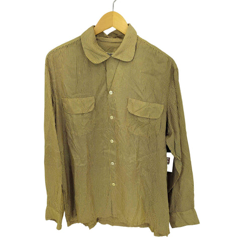 DUNHILLS Columbus フラップポケット 開襟 チェックシャツ メンズ import:L