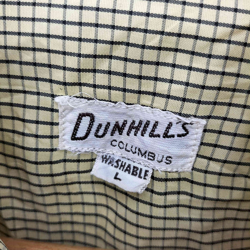 DUNHILLS Columbus フラップポケット 開襟 チェックシャツ メンズ import:L