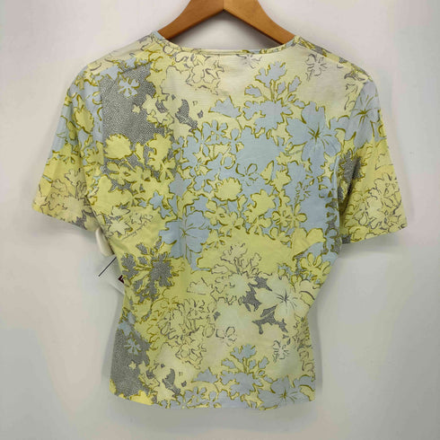 サルヴァトーレフェラガモ Salvatore Ferragamo 花柄 ストレッチ コットン 半袖 カットソー レディース import:M