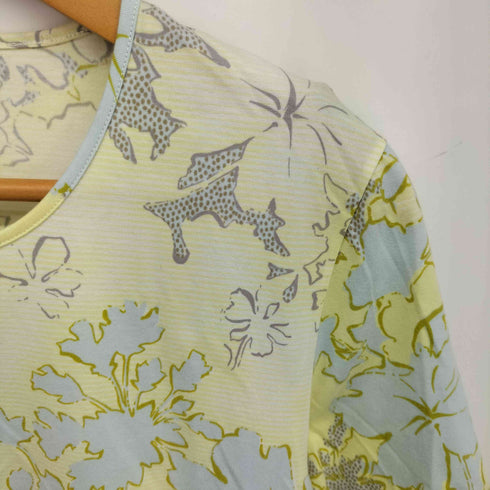 サルヴァトーレフェラガモ Salvatore Ferragamo 花柄 ストレッチ コットン 半袖 カットソー レディース import:M