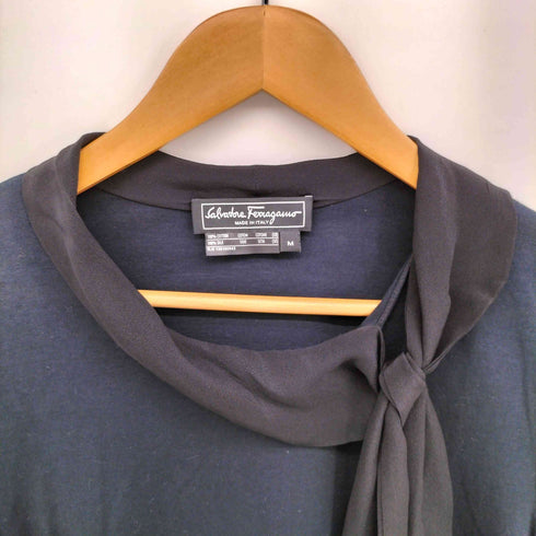 サルヴァトーレフェラガモ Salvatore Ferragamo ガンチーニ シルクリボン 半袖 カットソー レディース import:M