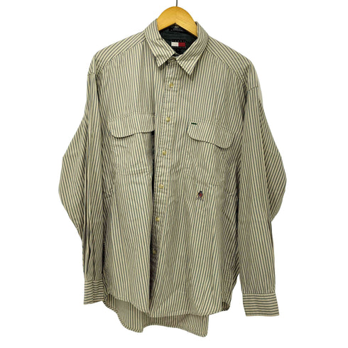 トミーヒルフィガー TOMMY HILFIGER L/S ストライプシャツ メンズ import:L
