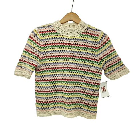 ザラ ZARA STRIPED KNIT TOP レディース import:S