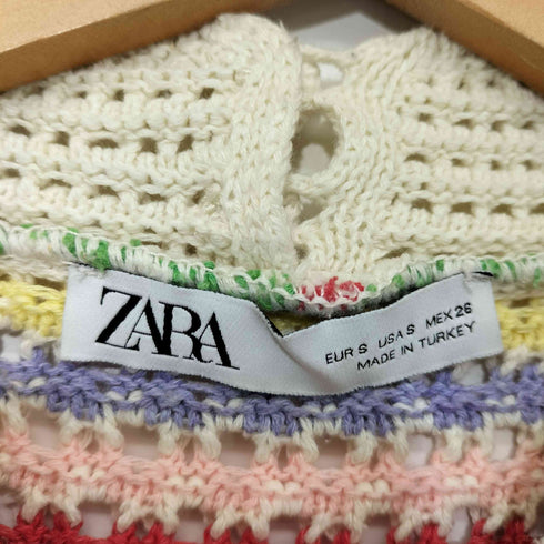 ザラ ZARA STRIPED KNIT TOP レディース import:S