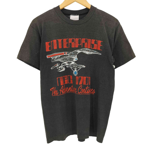 80-90s シングルステッチ ラバープリント ENTERPRISE NCC 1701 ムービーTシャツ メンズ L