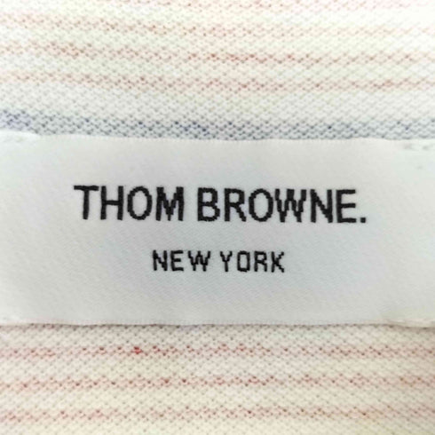 トムブラウン THOM BROWNE トリコロールテープ ボーダーポロシャツ メンズ 0
