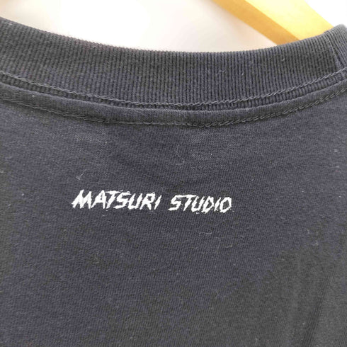 UNITED ATHLE ボディ モノクロ プリント バンド Tシャツ メンズ import:M