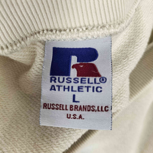 ラッセルアスレチック RUSSELL ATHLETIC 3/4 Sleeve Crewneck Shirt ロゴ刺繍 前V 半袖スウェット メンズ JPN:L