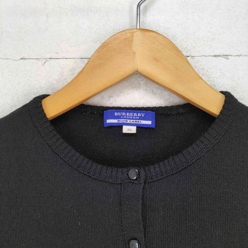 バーバリーブルーレーベル BURBERRY BLUE LABEL ホース刺繍ロゴ カーディガン レディース 38