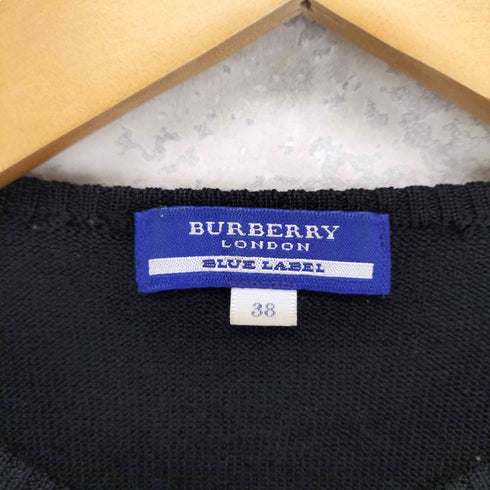 バーバリーブルーレーベル BURBERRY BLUE LABEL ホース刺繍ロゴ カーディガン レディース 38