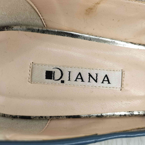 ダイアナ DIANA ターコイズ ポインテッドトゥ レース パンプス レディース JPN:24