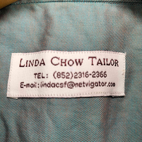 LINDA CHOW TAILOR 玉虫 コットンシャツ メンズ