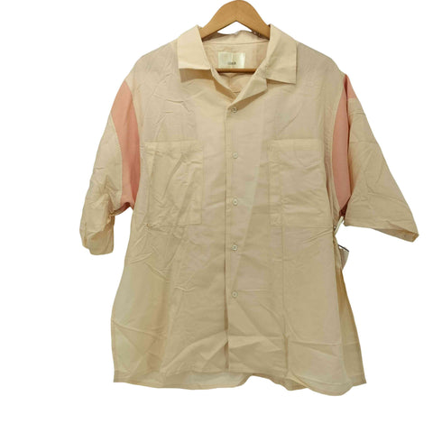LUSOR 袖ニット切替 レーヨン S/S シャツ メンズ FREE
