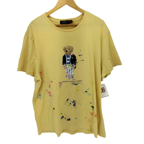 ポロラルフローレン POLO RALPH LAUREN CUSTOM SLIM FIT ポロベアペイント 半袖Tシャツ メンズ import:XXL