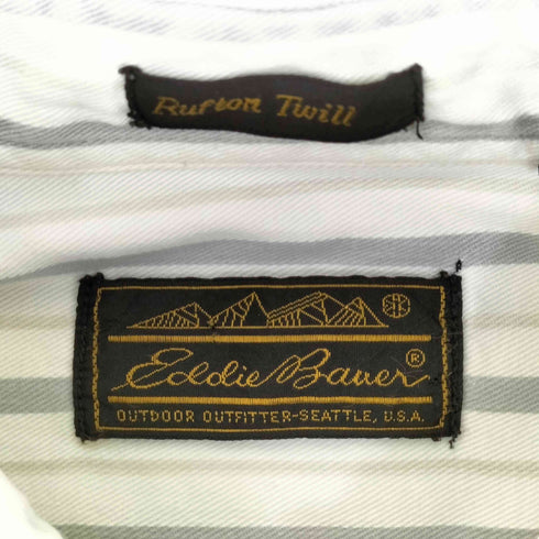 エディーバウアー Eddie Bauer 80s 黒タグ RUFTON TWILL ストライプシャツ メンズ JPN:L